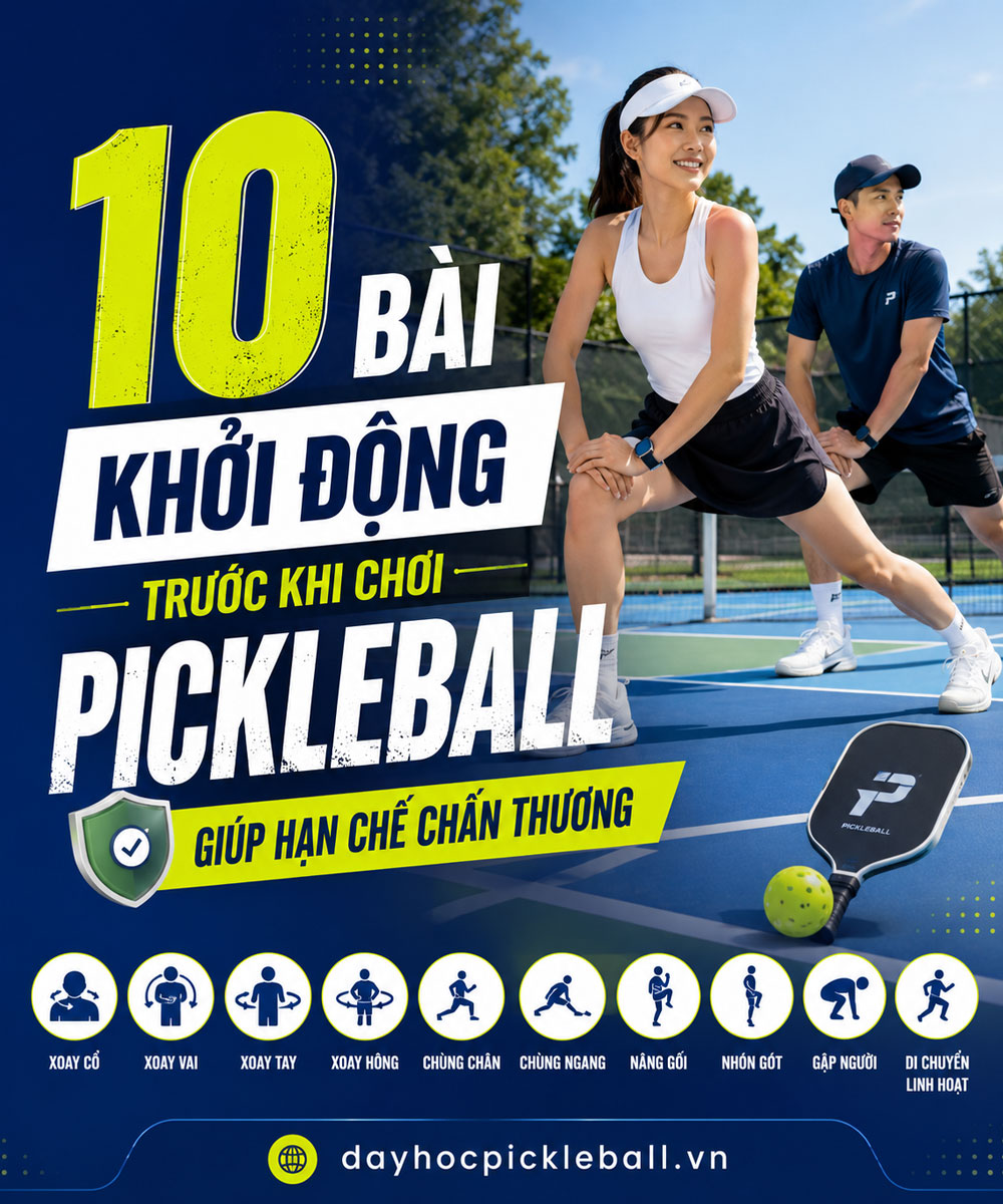 10 Bài khởi động trước khi chơi Pickleball giúp hạn chế chấn thương