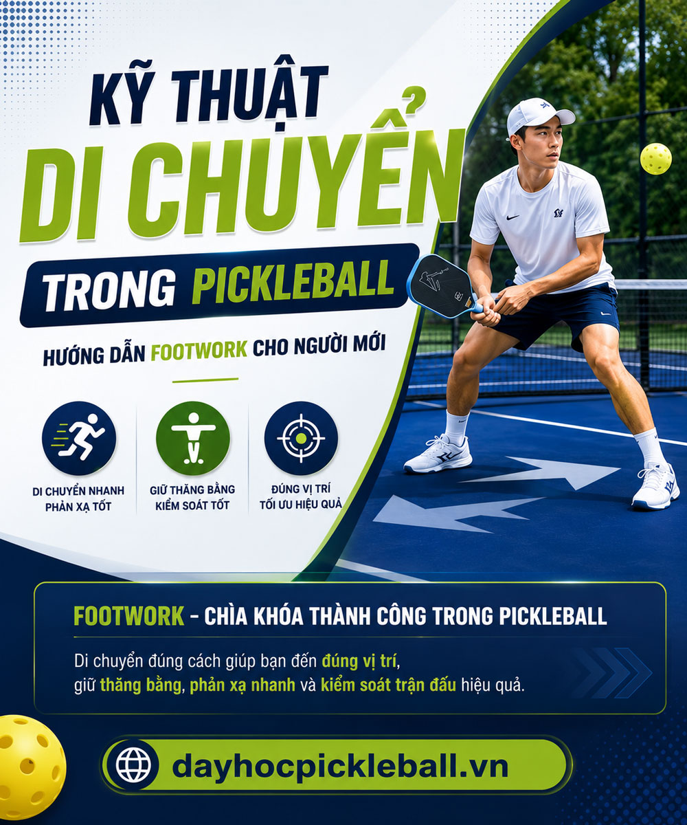 Kỹ Thuật Di Chuyển Trong Pickleball: Hướng Dẫn Footwork Cho Người Mới