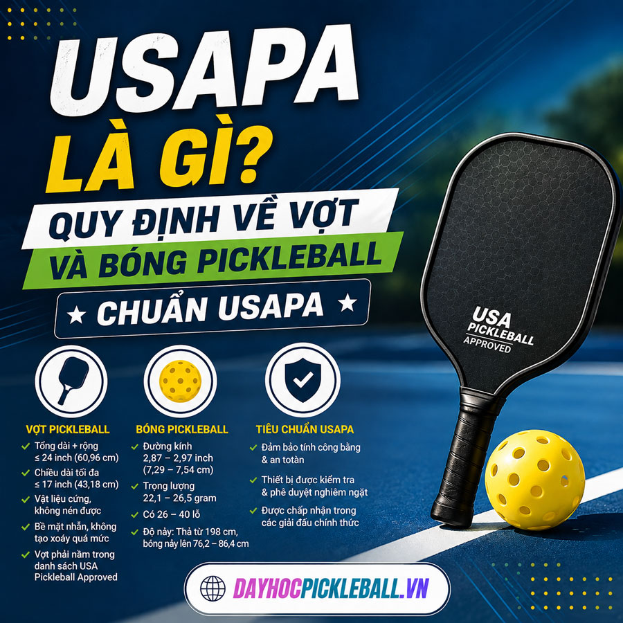 USAPA là gì? Quy định về vợt và Bóng Pickleball chuẩn USAPA